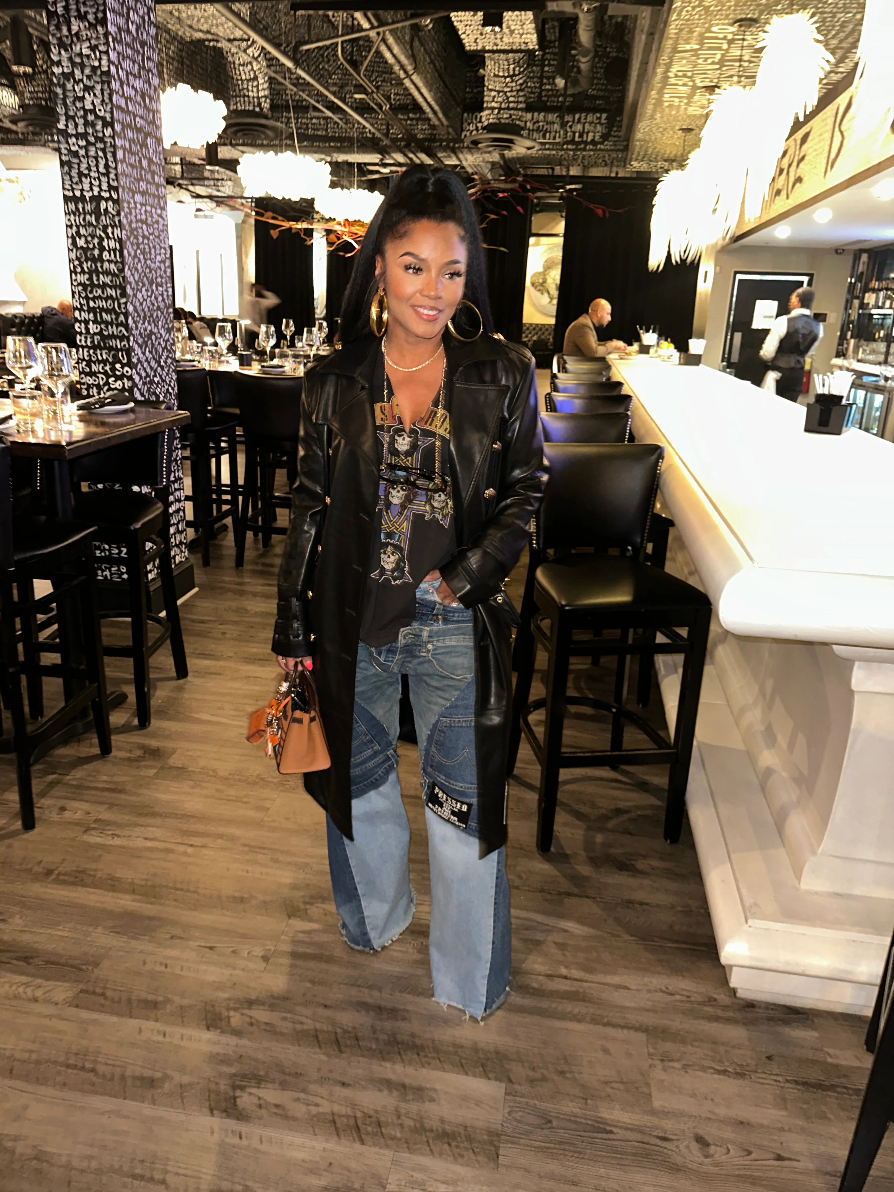 Black Luxurious Trench