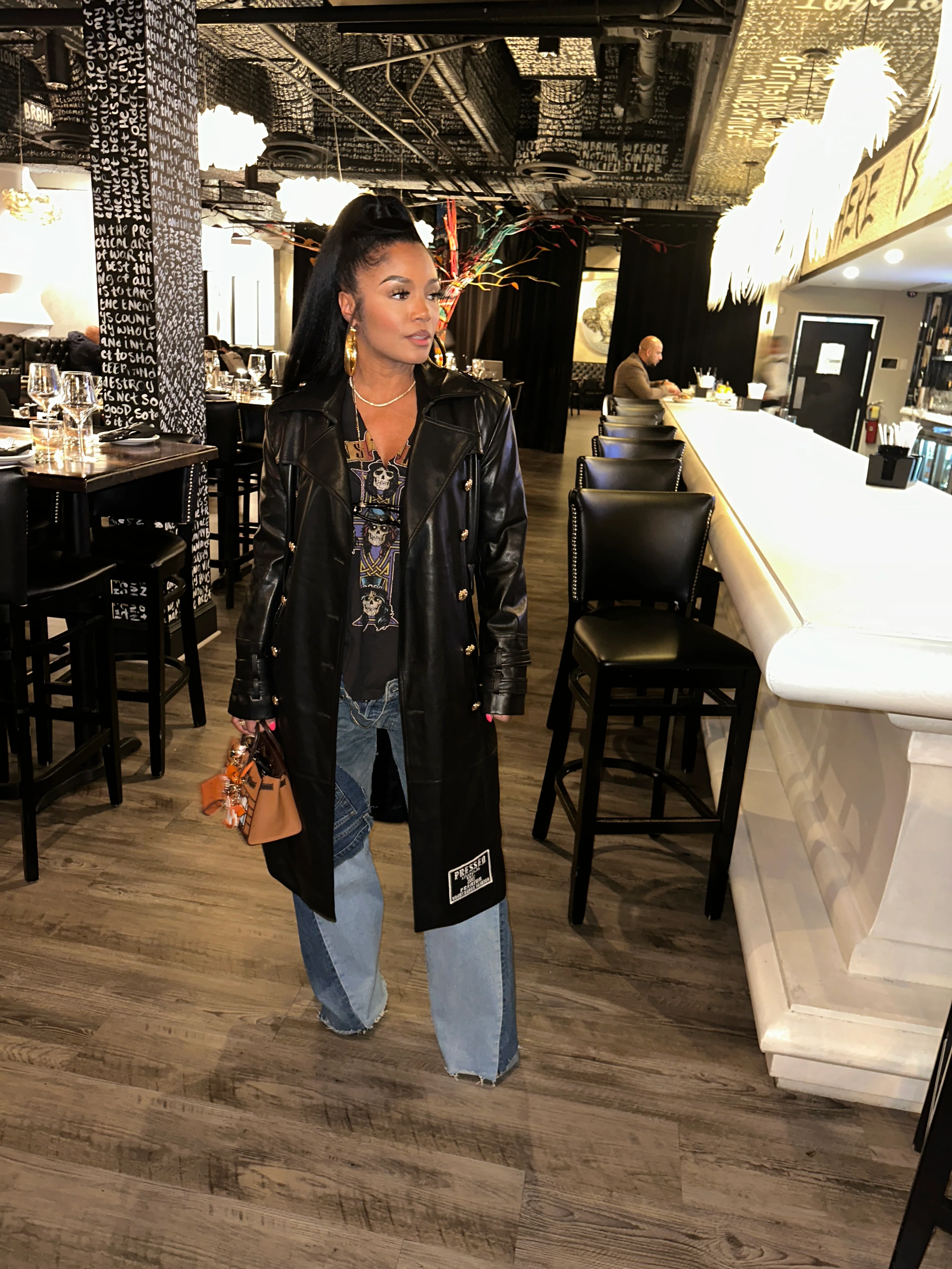 Black Luxurious Trench - Image 3