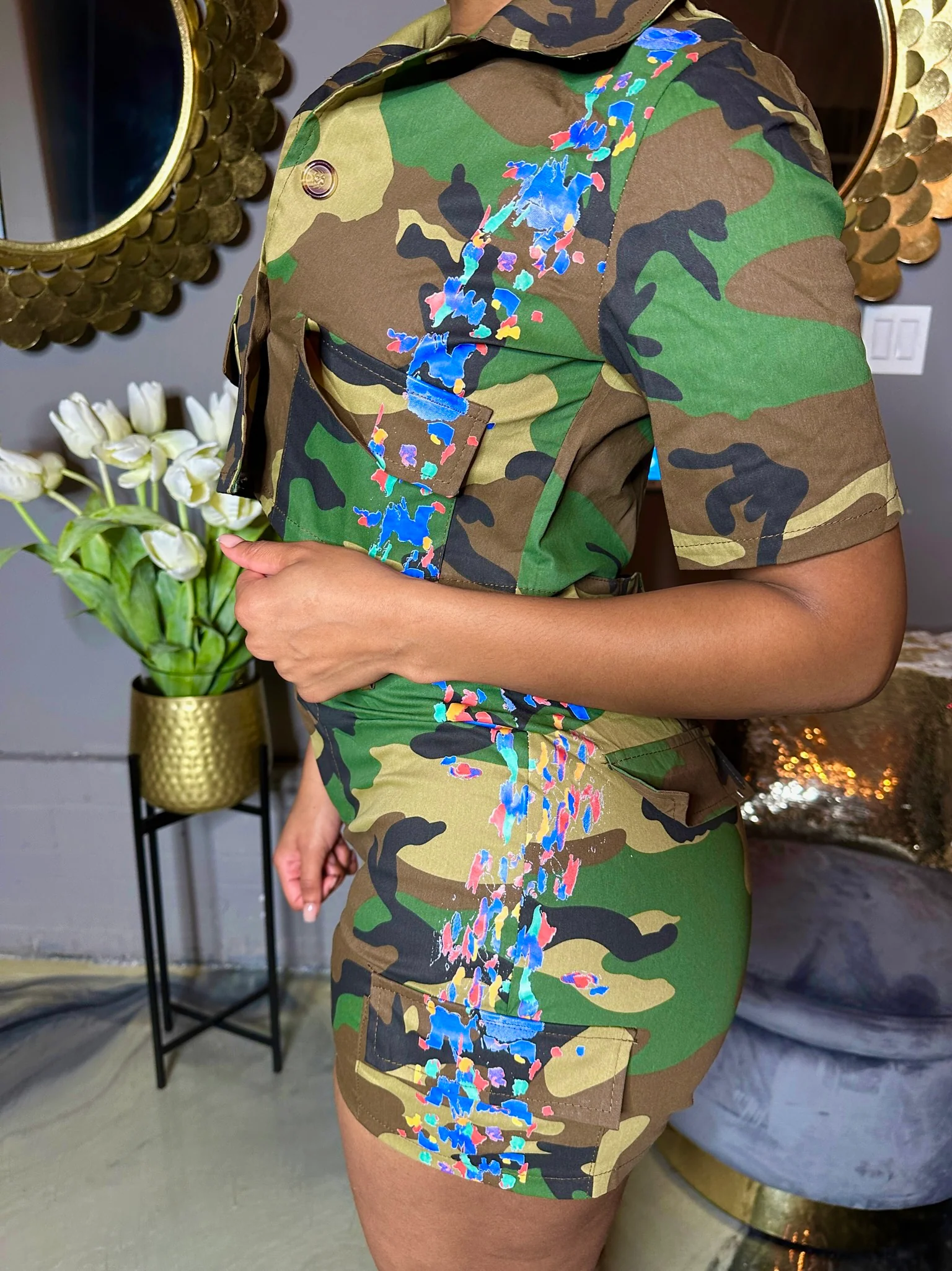 Color On Camo Short Set - Image 3