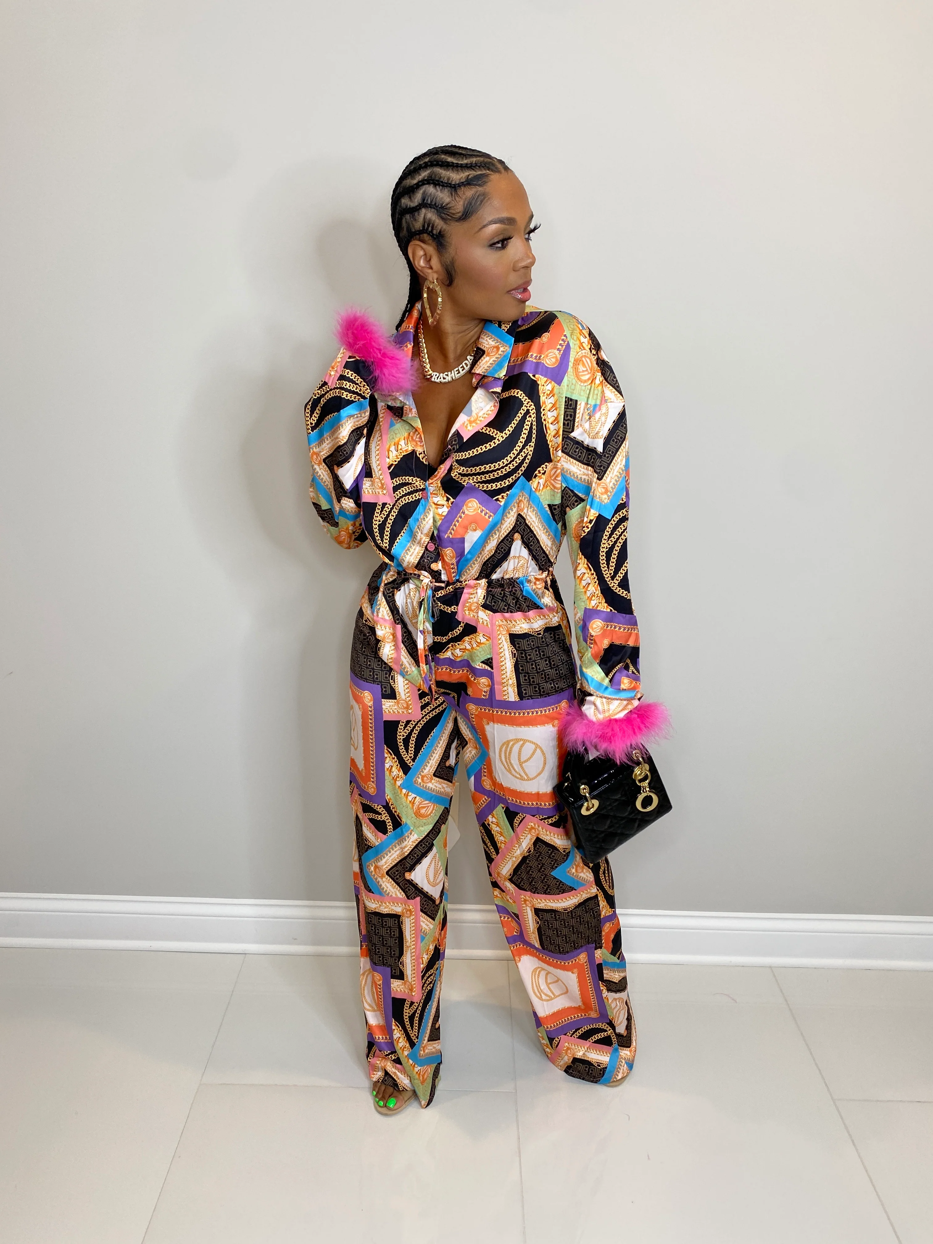Design & Fur Sleeve Jumper - Image 3