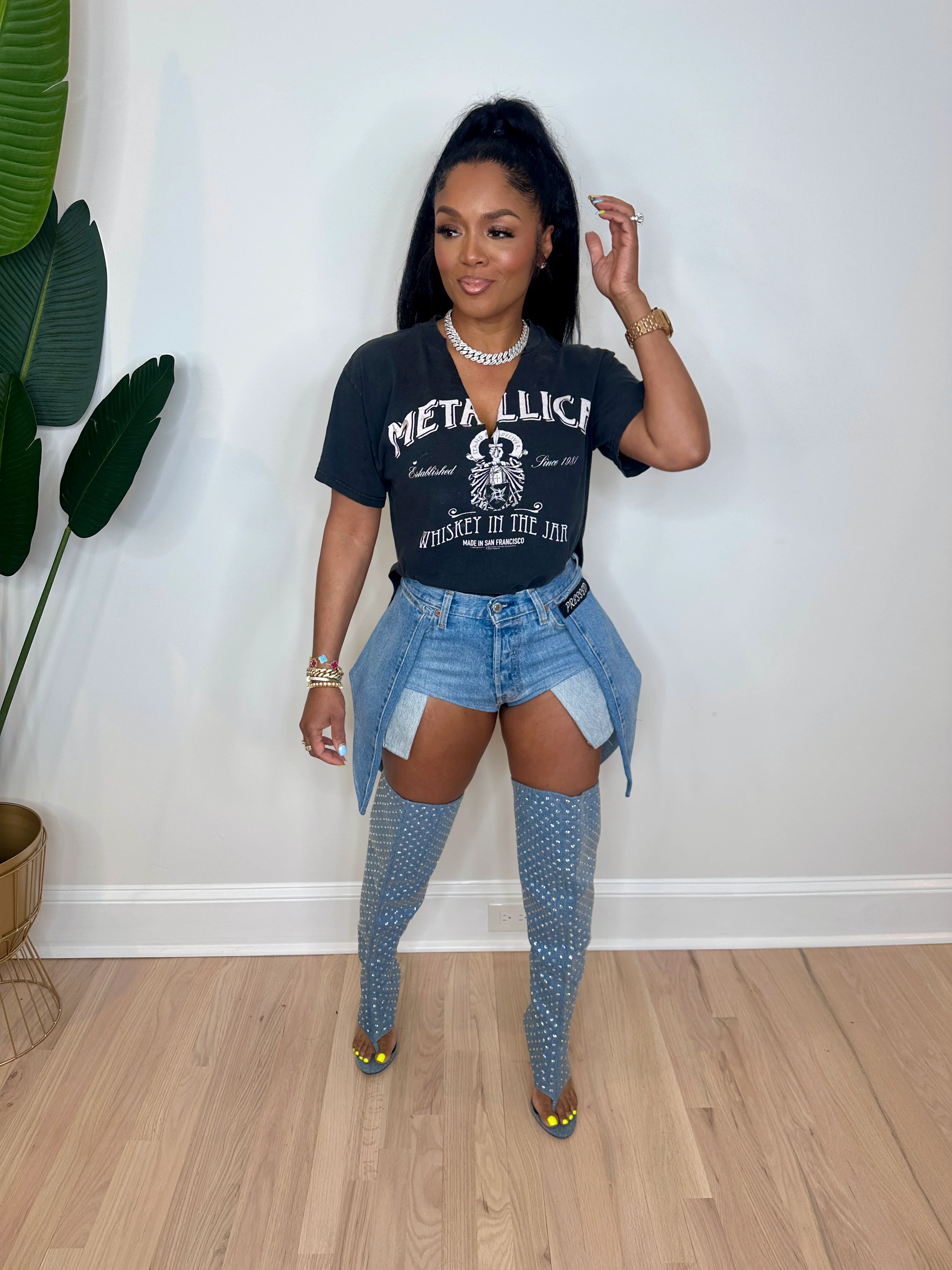 Doing Me Denim Shorts