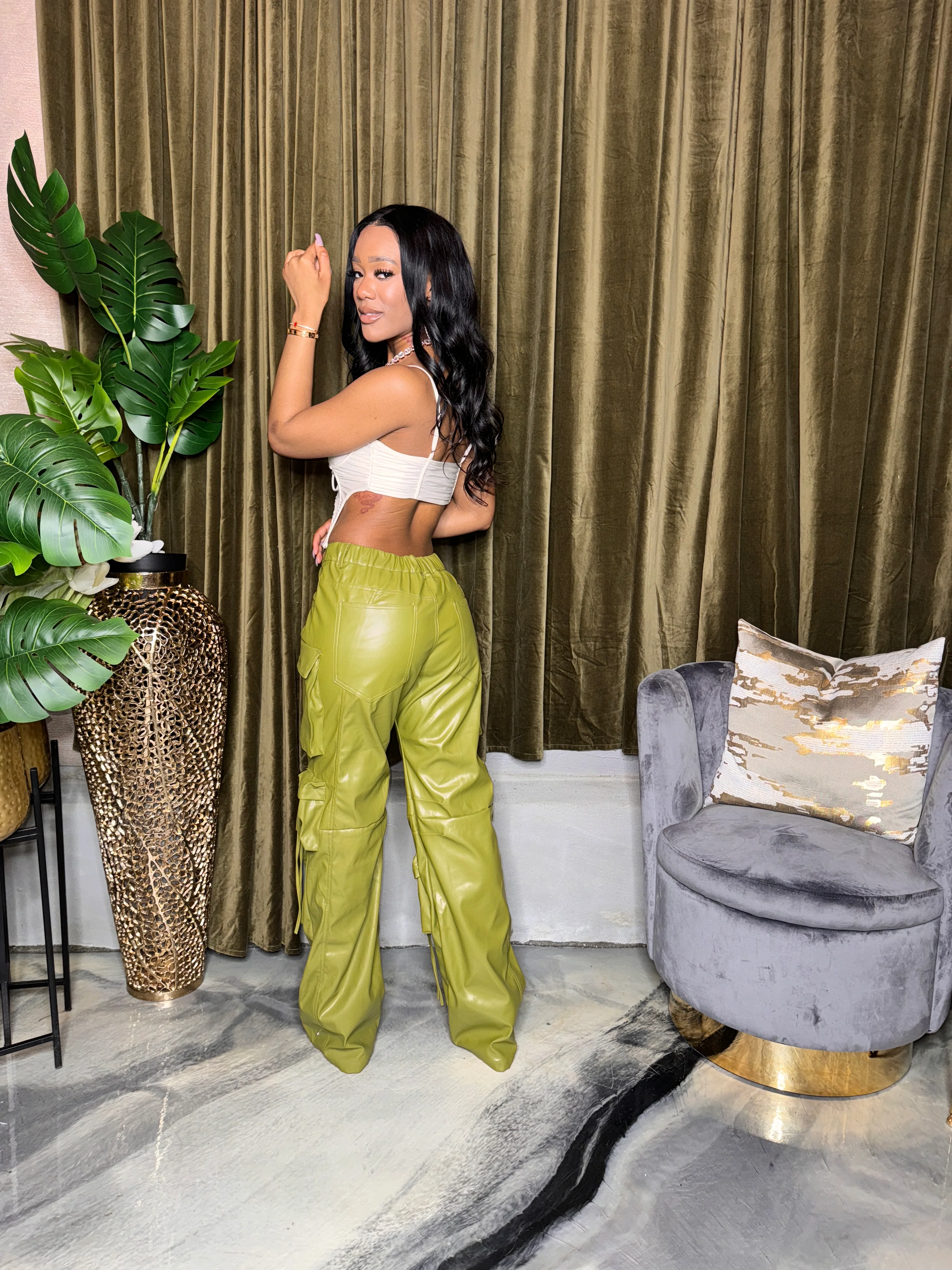 Green Cargo Pants - Image 2