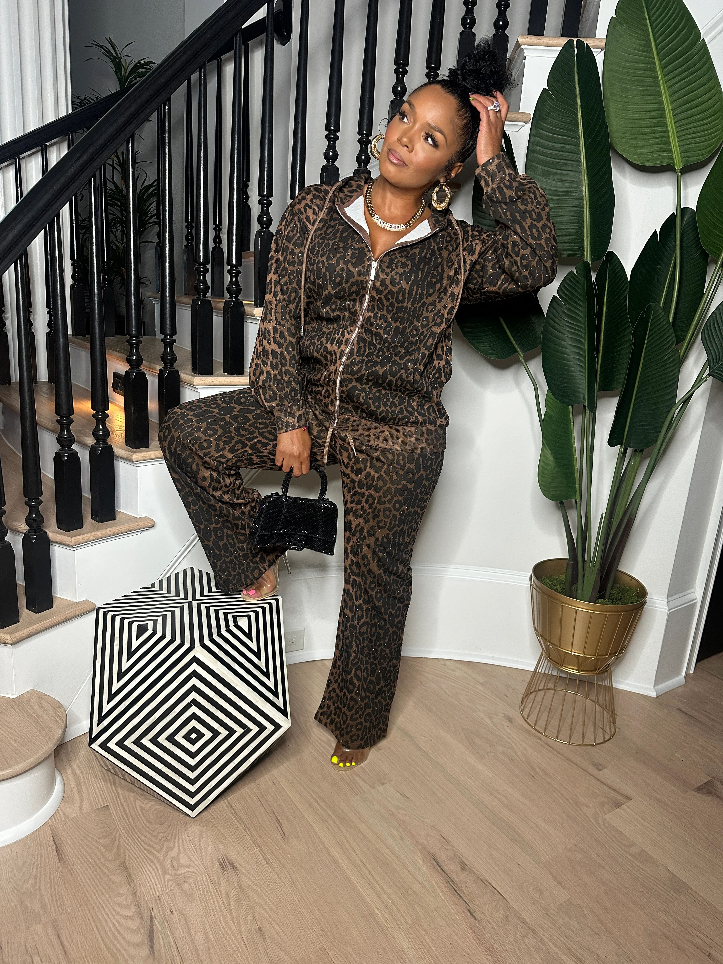 Print & Bling Jogger Set - Image 2