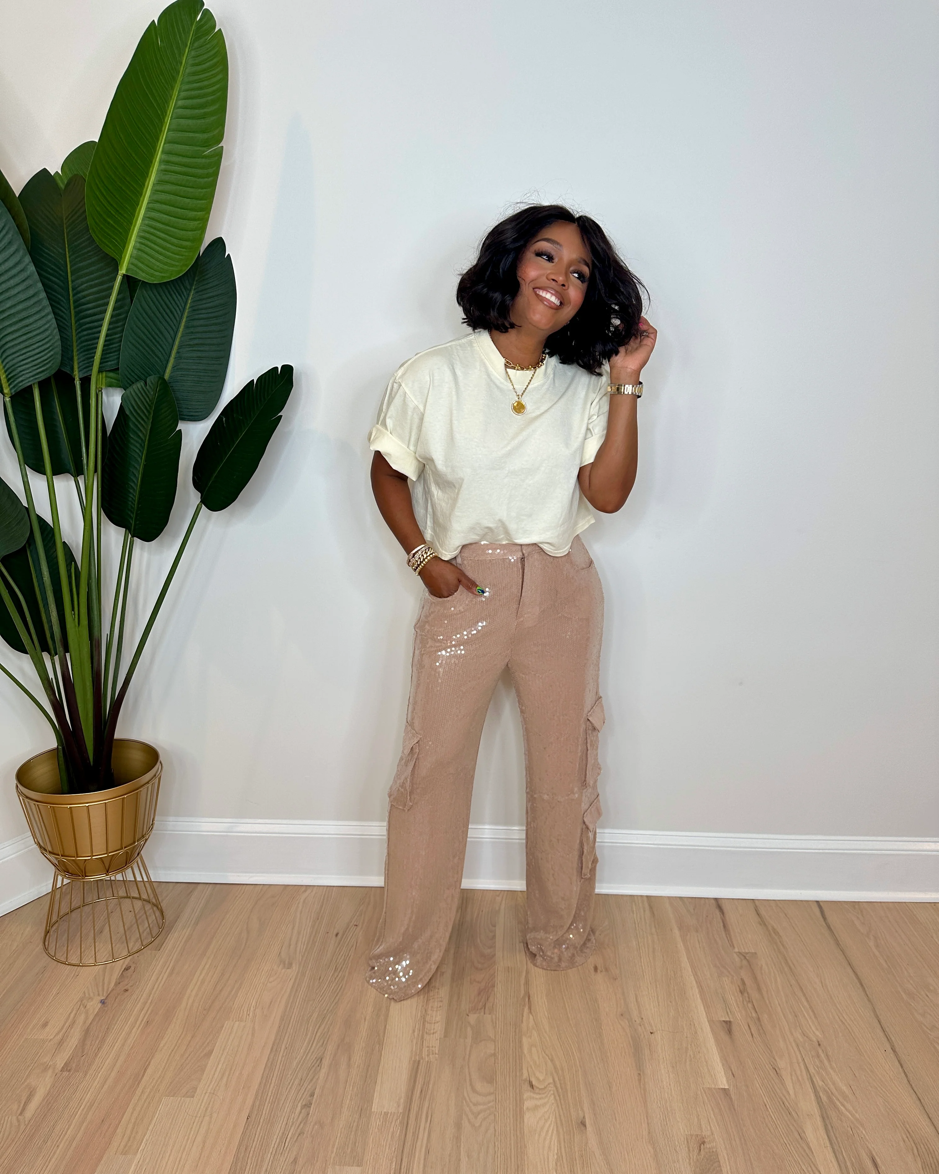 Sequins Pocket Pants - Image 2
