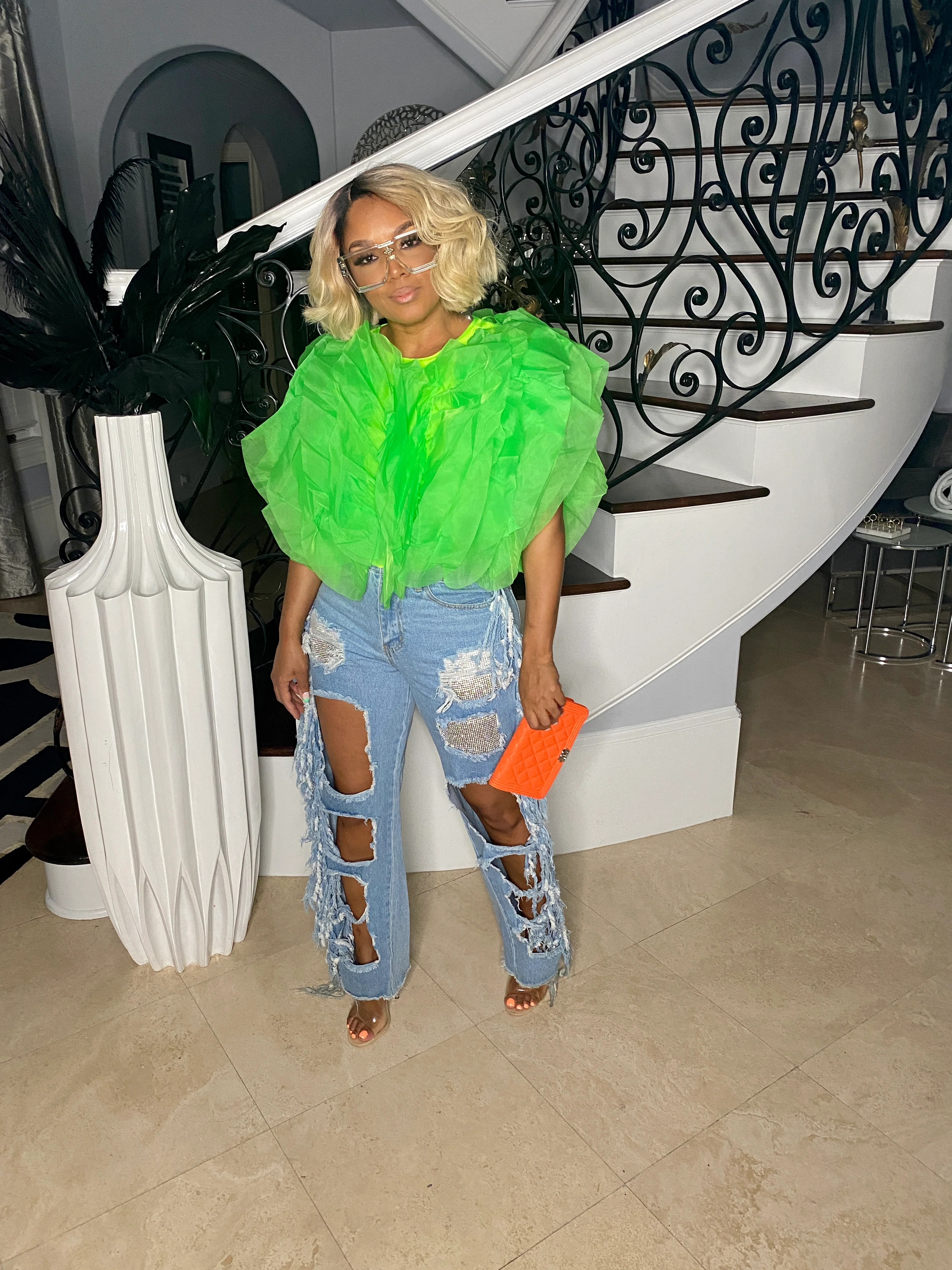 Slaying in Ruffles Top